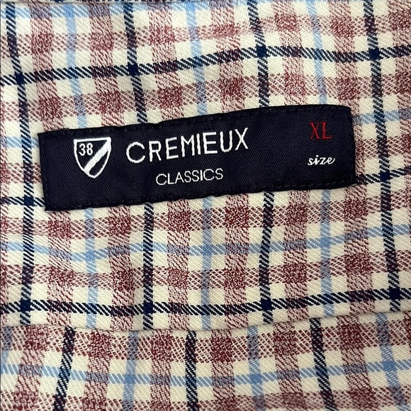 Daniel Cremieux Red and Blue Casual Button Down Shirt - Picture 4 of 13